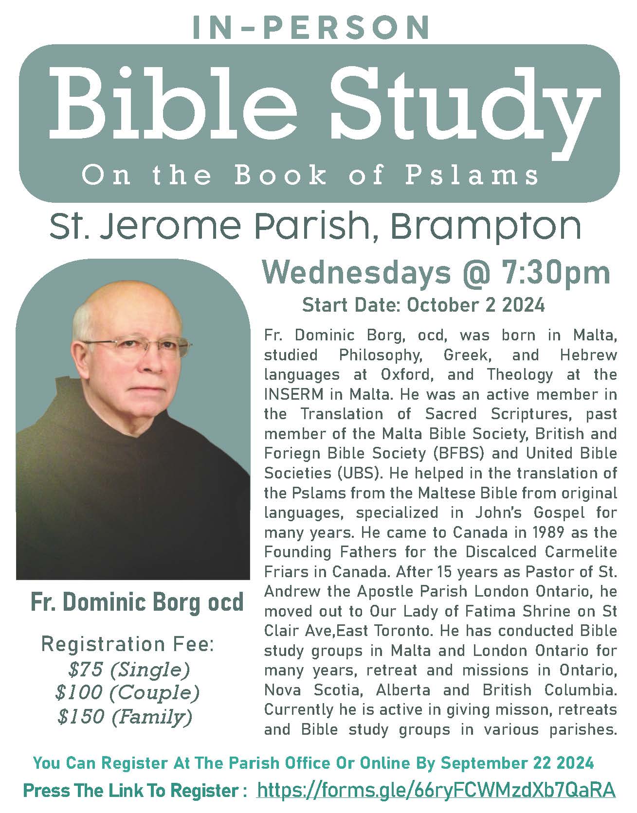 Bible Study Registration