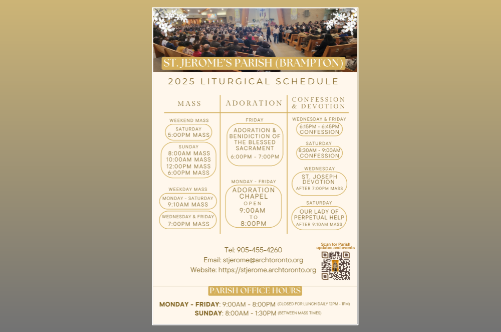 SJr 2025 Liturgical Schedule