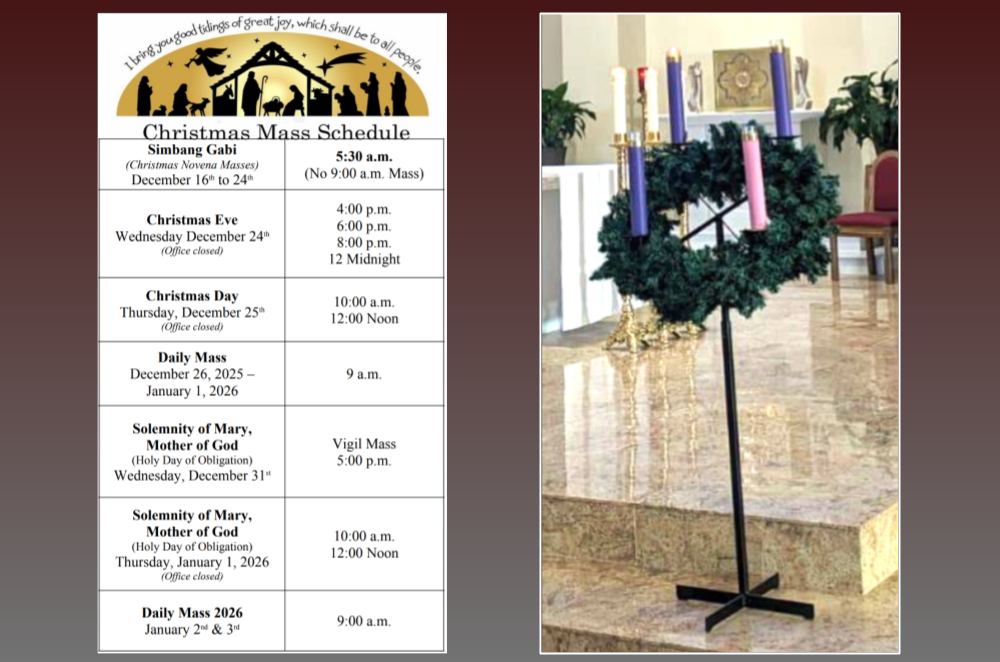 SJr Christmas and New Year Schedule 2025 2026